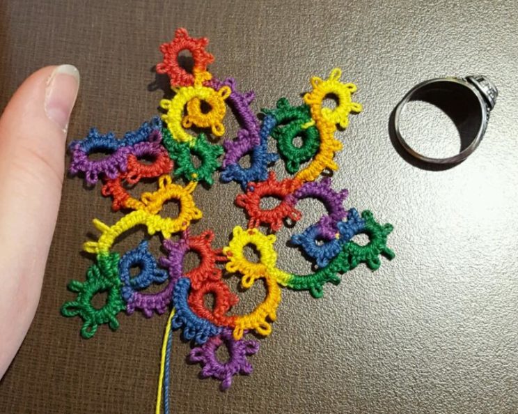 Tatting | Handcrafted Lace in colorful thread